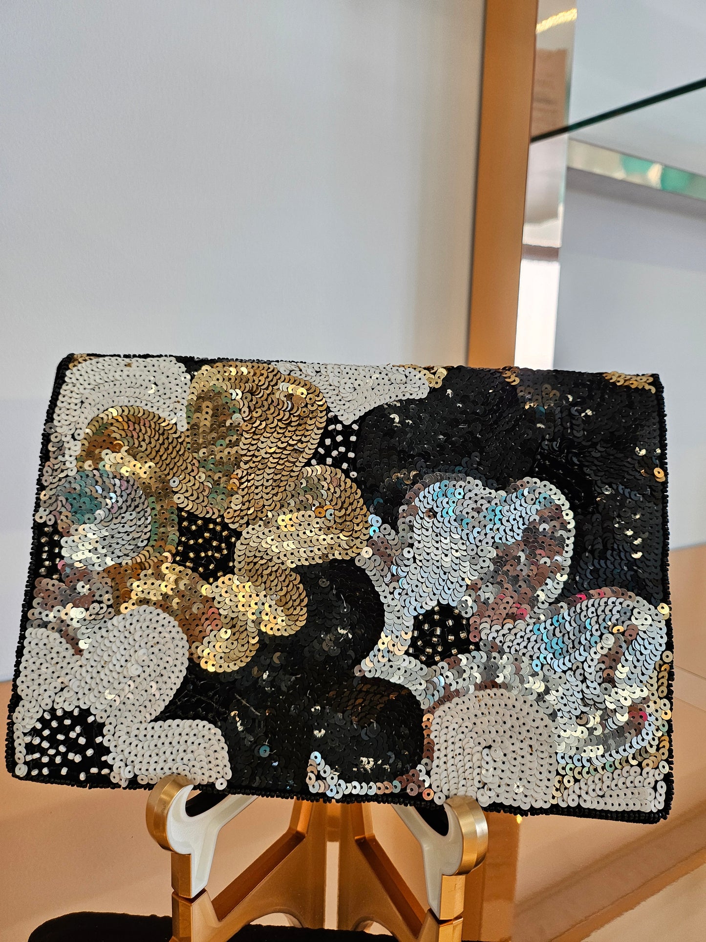Clutch Black Silver Gold